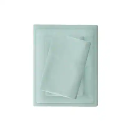 Front. Gracie Mills - Gracie Mills Hugo Deep Pocket Brushed Microfiber Sheet Set with 3M Moisture Wicking - Seafoam.