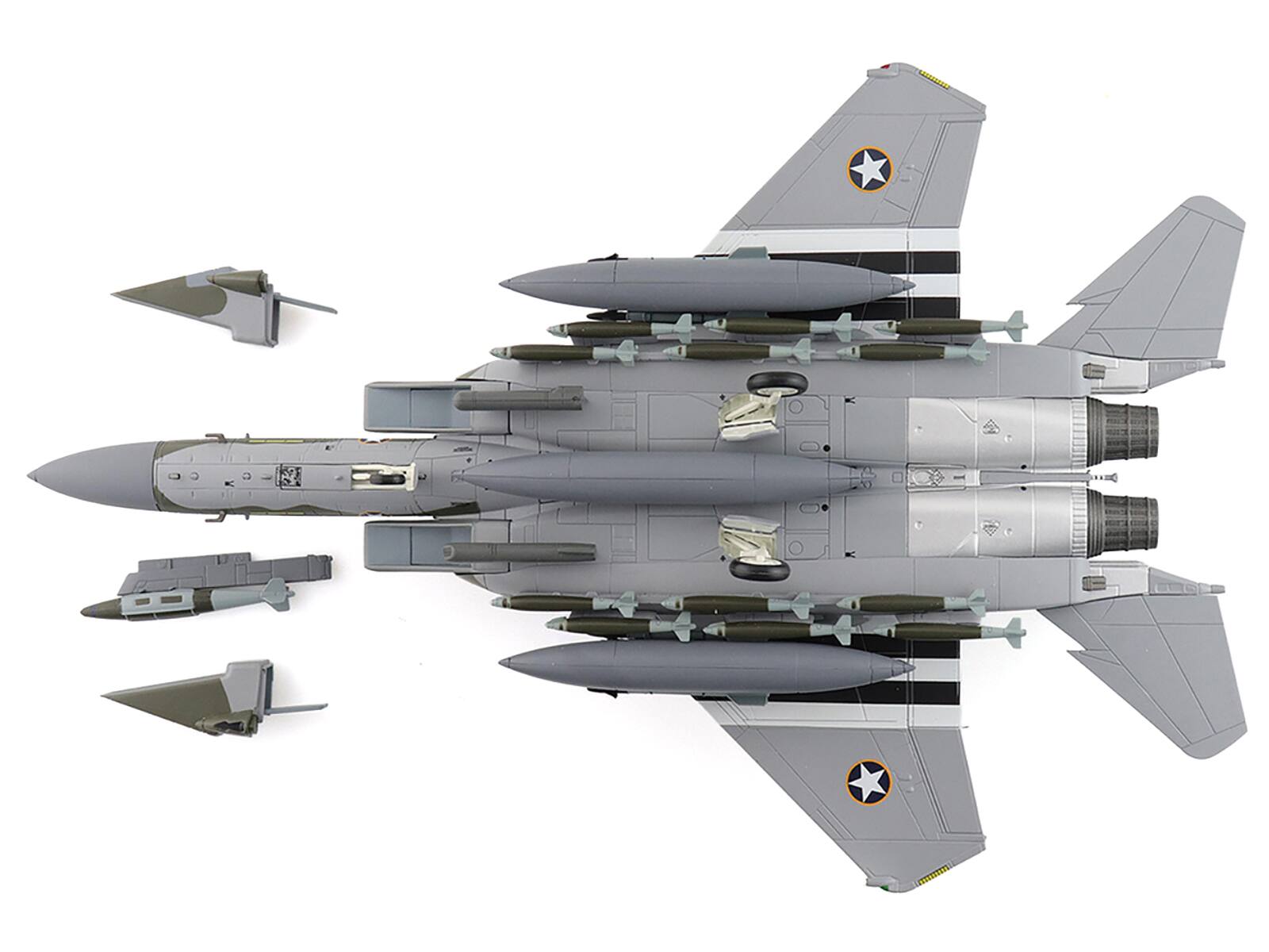 Back. Hobby Master - Boeing F-15E Strike Eagle 88-1702 Spirit of Goldsboro 334th FS 4th FW 2024 United States Air Force Air Power 1/72 - Grey, Green.