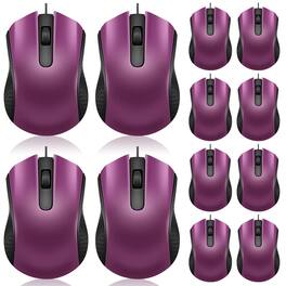 PO3TICJUNKI3 - Computer Mouse Bulk Cord Mice For Computers Laptops Gaming Office Home Supplies - Wired - Purple