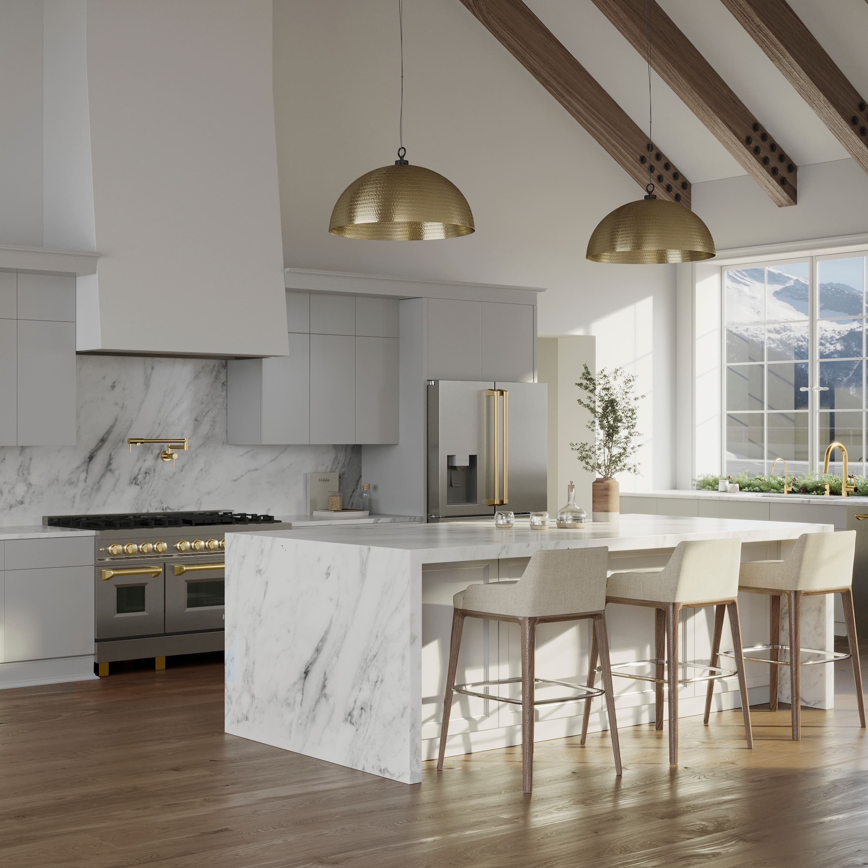 Alt View 10. ZLINE - Autograph 48" Legacy Dual Fuel Range w/ 7 Burners & Polished Gold Accents (RAZ-48-G) - Stainless Steel.