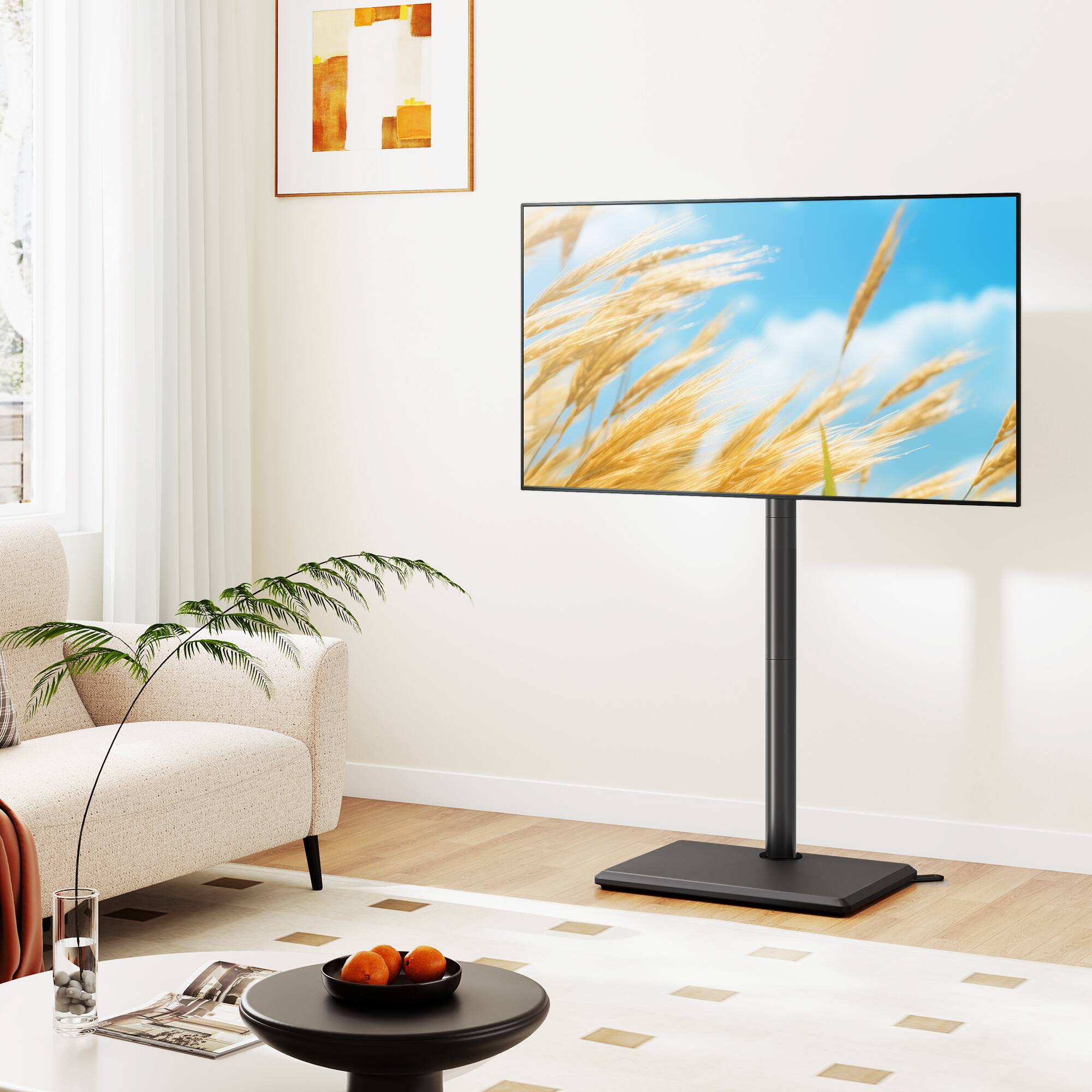 Alt View 4. Rfiver - 32-60 inches wooden base TV stand - Black.