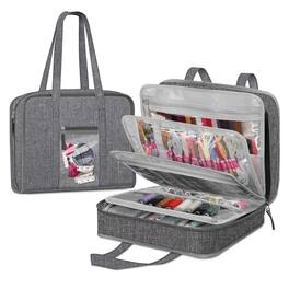 Kitcheniva - Large Capacity Sewing Craft Supplies Tote Organizer Bag - Gray