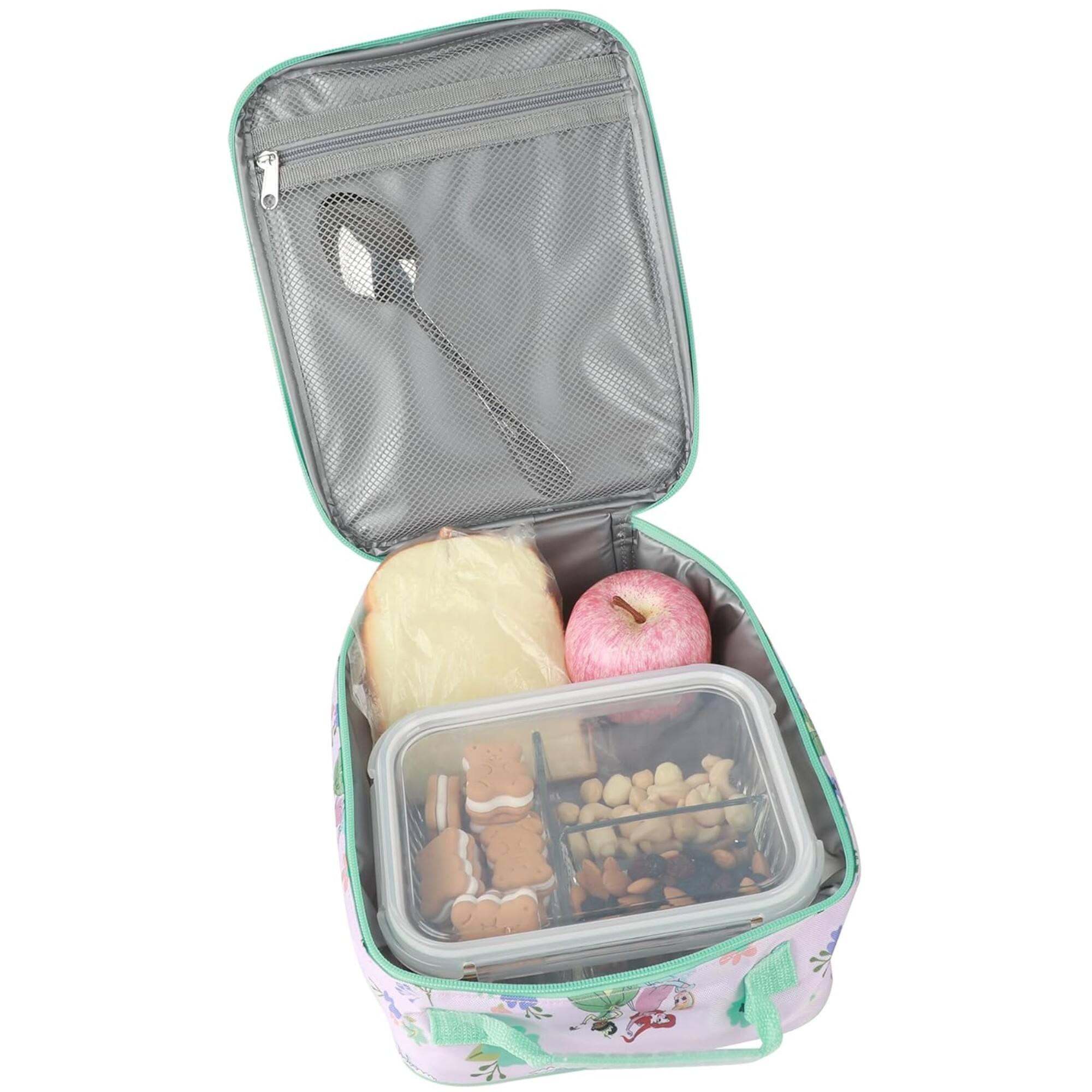 Alt View 4. Disney - Disney Princesses 16" Kids Backpack With a matching Lunch Bag for Girls, with a large front Pocket - Assorted Pre-Pack.