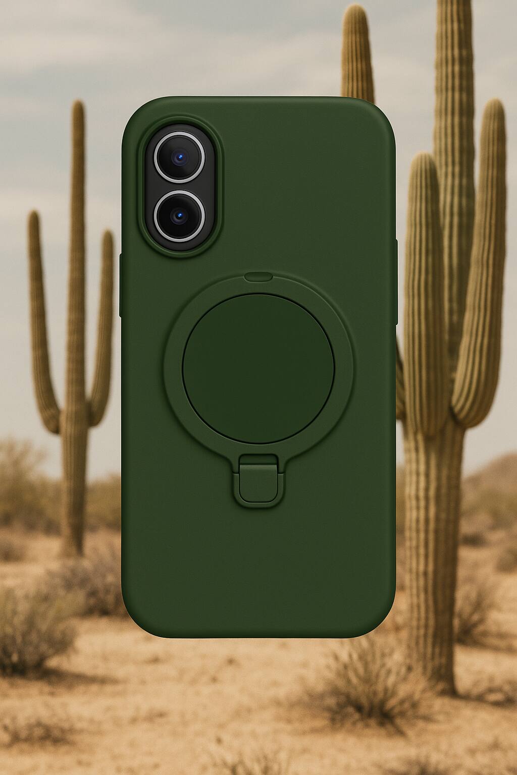 Alt View 17. SaharaCase - Venture Series Silicone Kickstand Case for Samsung Galaxy S25 Edge - Cactus Green.