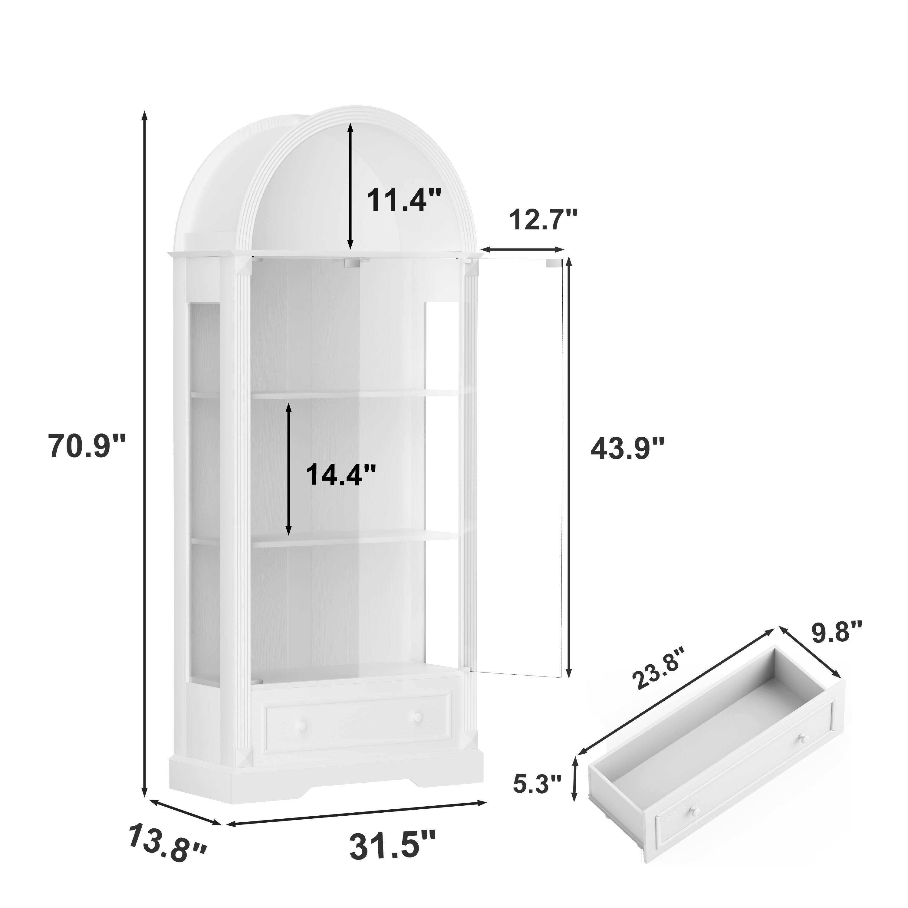 11.4"  
12.7"  
70.9"  
14.4"  
43.9"  
23.8"  
9.8"  
13.8"  
31.5"  
5.3"