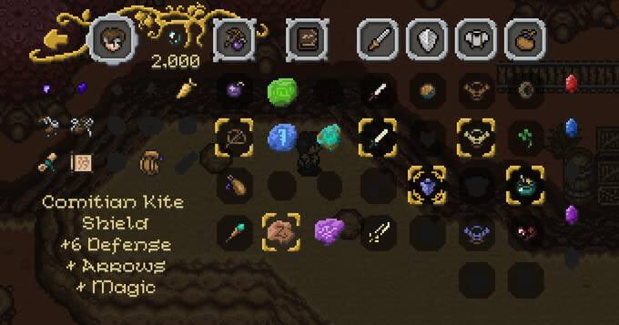 2,000  
Comitian Kite Shield  
+6 Defense  
+ Arrows  
+ Magic