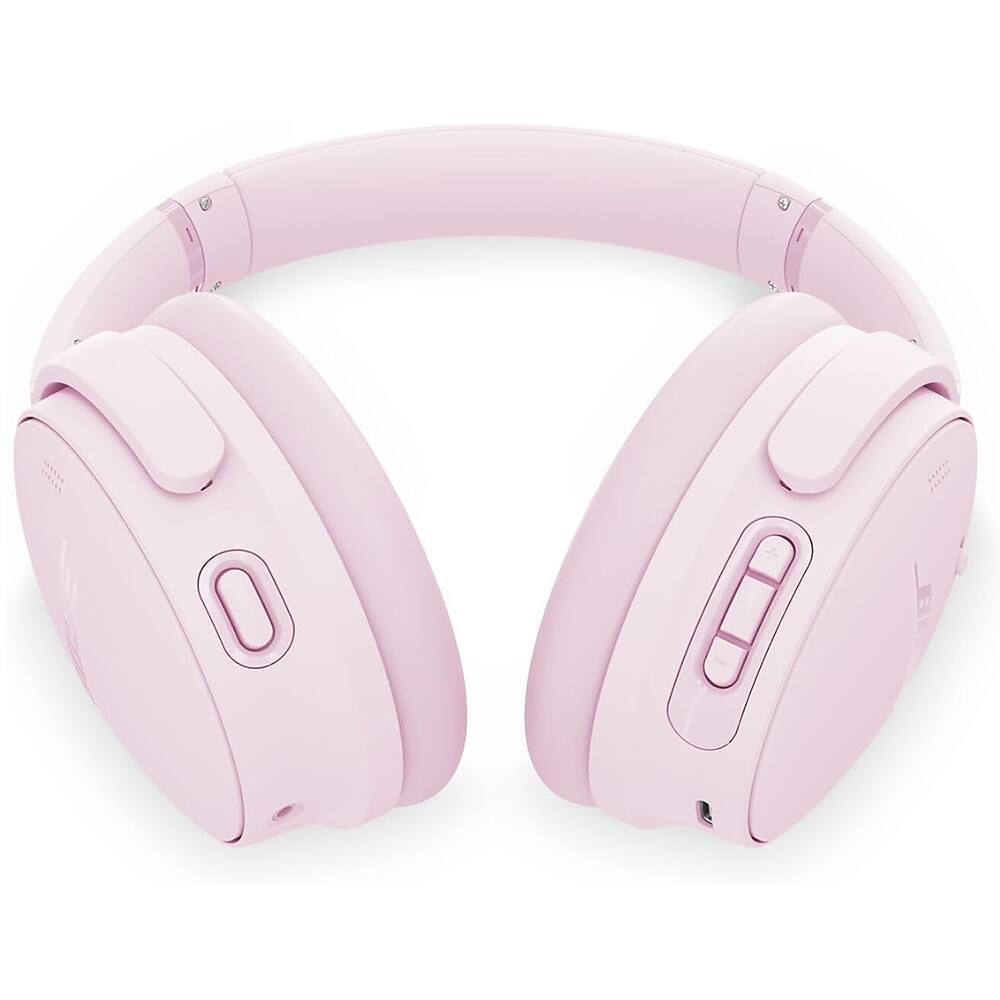 Left. Bose - QuietComfort Wireless Over-Ear Bluetooth Headphones + 26-Month Extended Warranty Protection - Petal Pink.