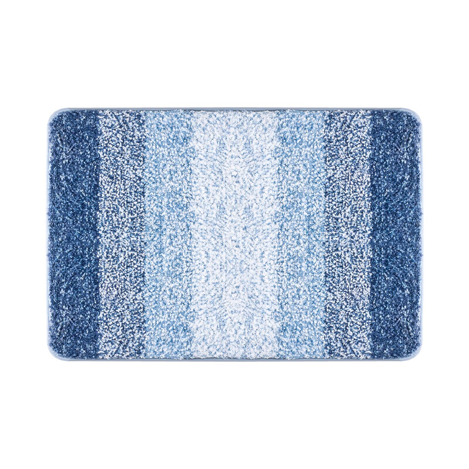 Alt View 5. VEVOR - Bathroom Rugs 30"x20" Bath Mat, Super Absorbent and Soft Microfiber Bathroom Mat with Non-Slip TPE Backing - Blue.
