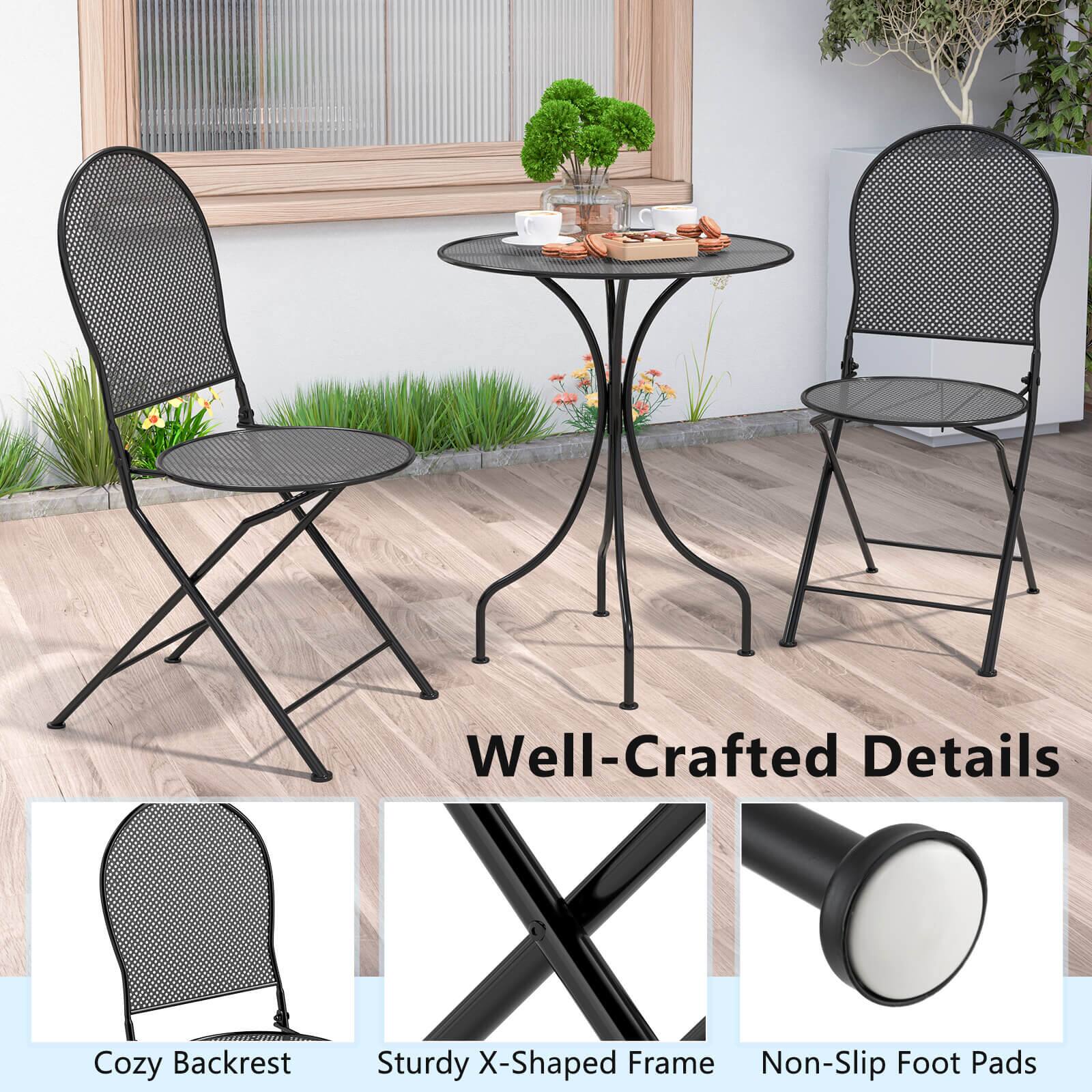 Well-Crafted Details

- Cozy Backrest
- Sturdy X-Shaped Frame
- Non-Slip Foot Pads
