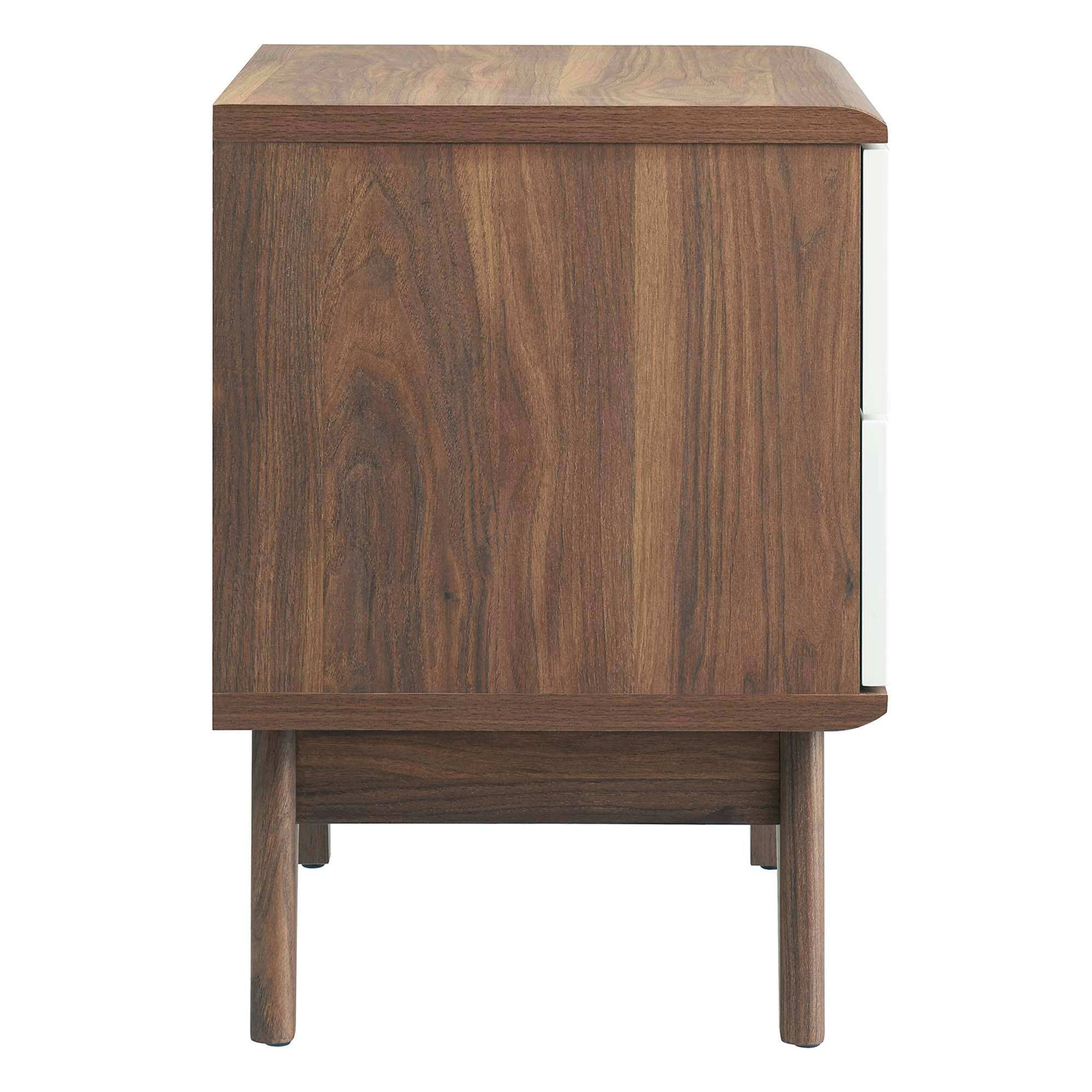 Alt View 1. Modway - Envision 2-Drawer Nightstand by Modway - Walnut White.