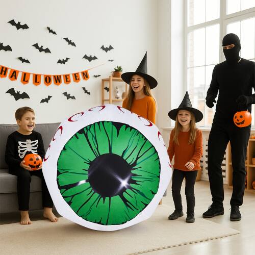 Alt View 9. Winado - 2PCS 3FT Halloween Inflatable Eyeballs Decoration, Blow Up with LED Lights for Holiday Indoor Outdoor Party Yards Garden - Green.
