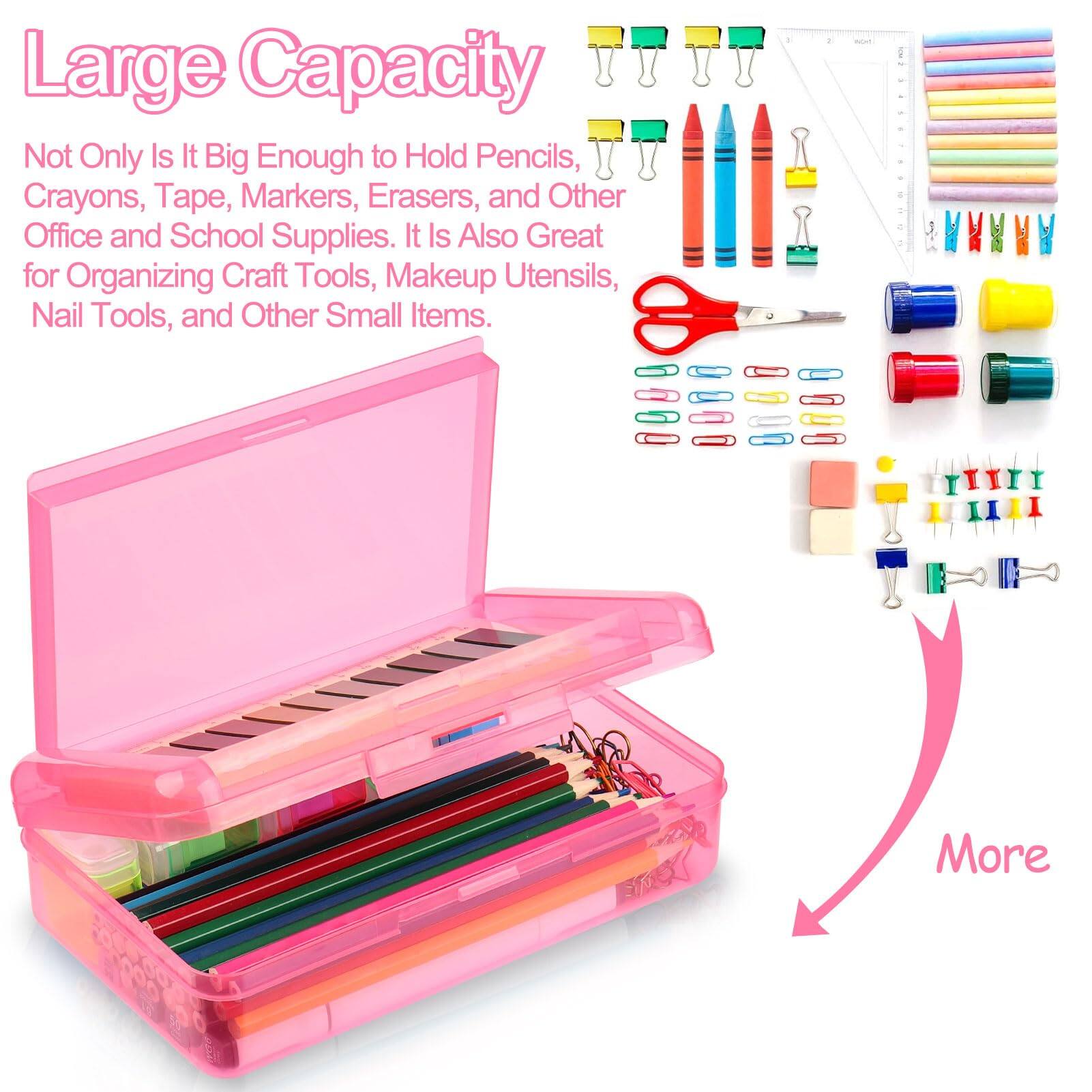 Dapper Styles Pencil Box Capacity Boxes 2 Compartments Hard Case With ...