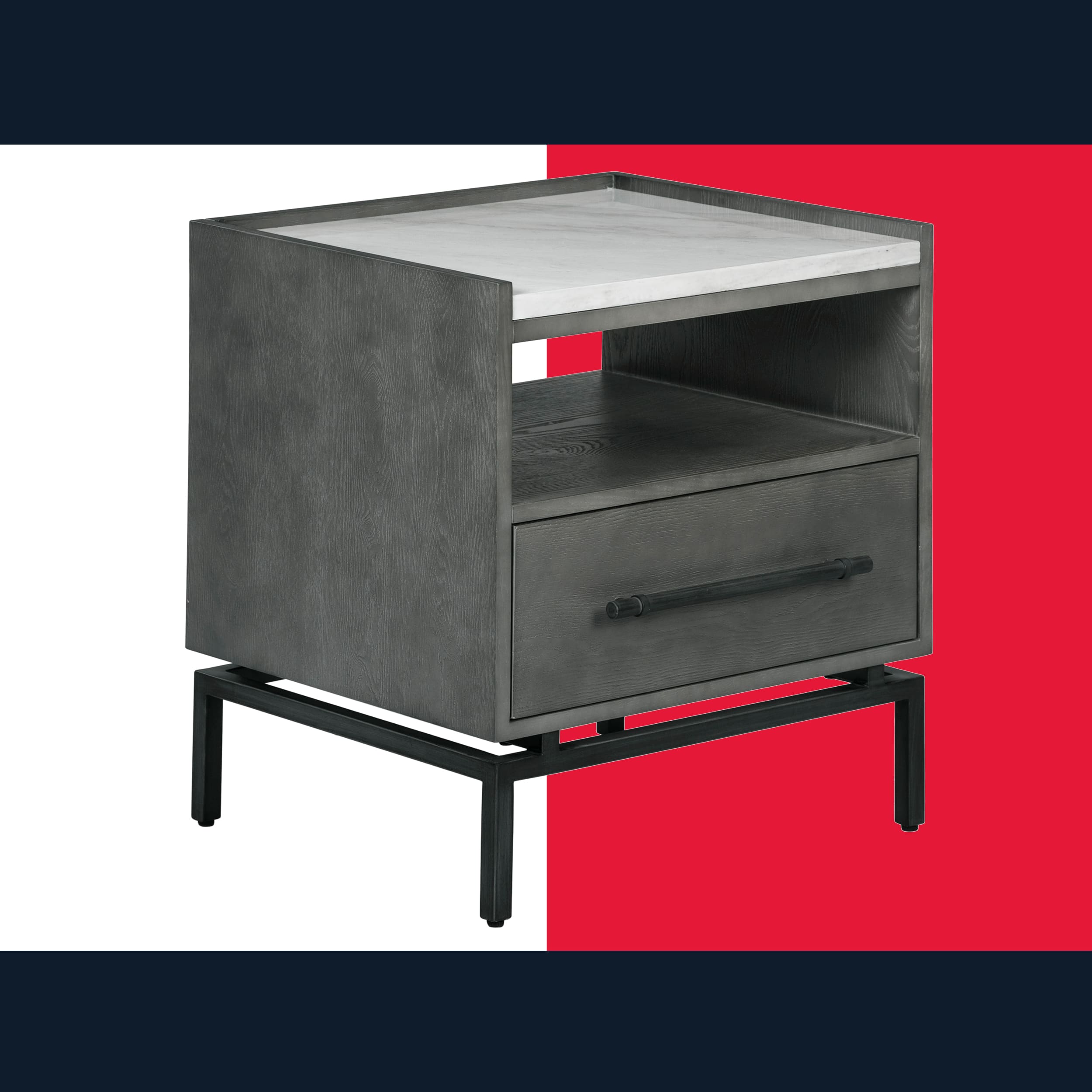 Tommy Hilfiger - Ascher Bedside Table - Nantucket Gray price history on PriceWatchPro
