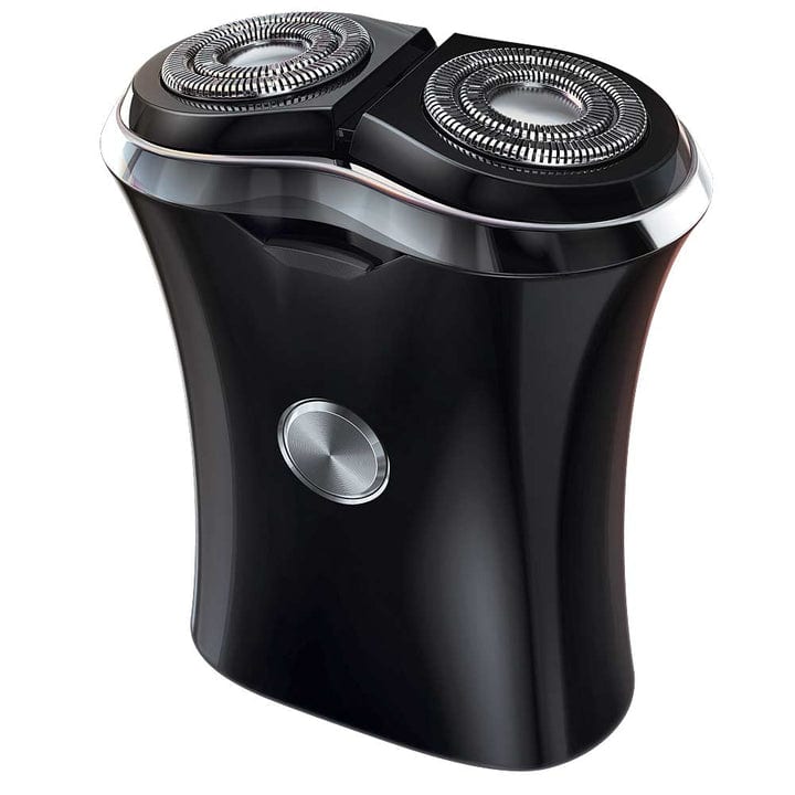 Perry Ellis - Electric Shaver, Twin Rotary Blades, Portable Cordless, Travel Electric Razor, USB Rechargeable Shaver, Water Resistant - Black