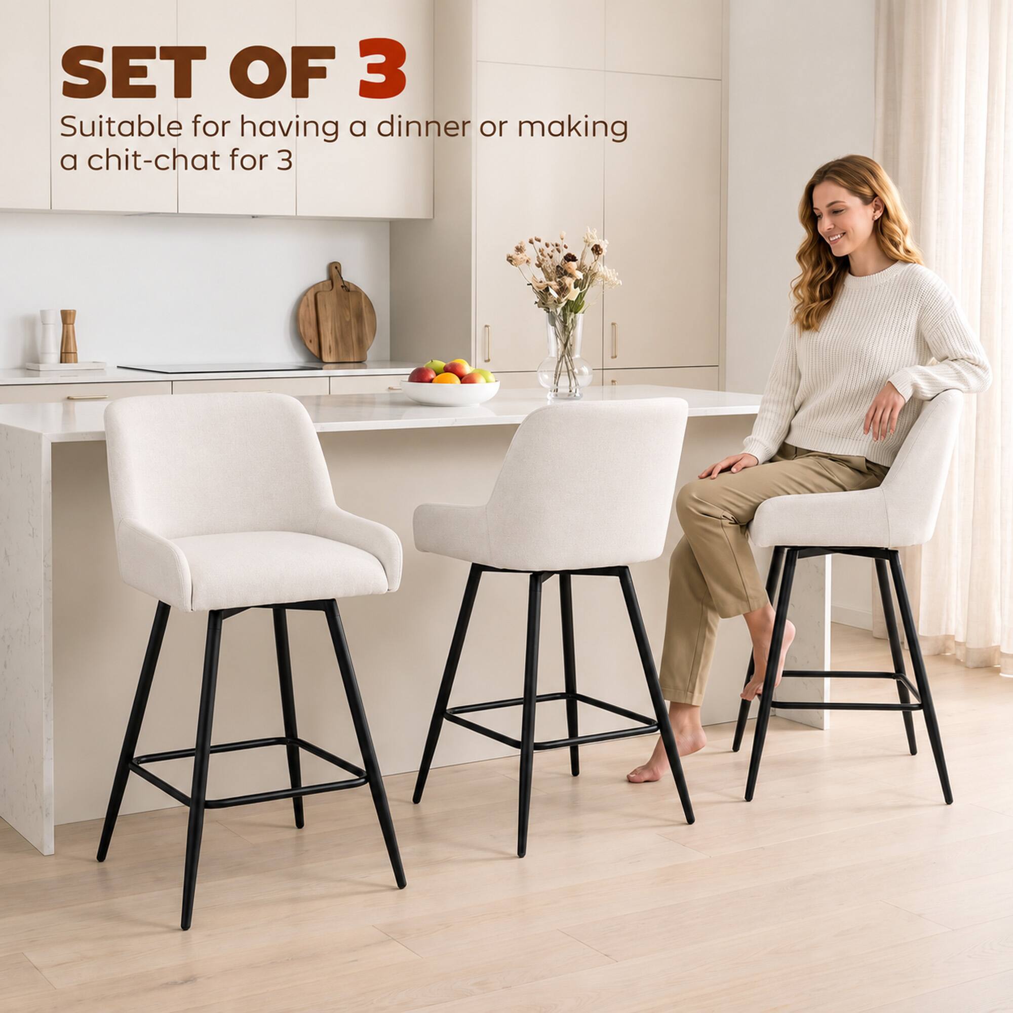 SET OF 3  
Suitable for having a dinner or making a chit-chat for 3