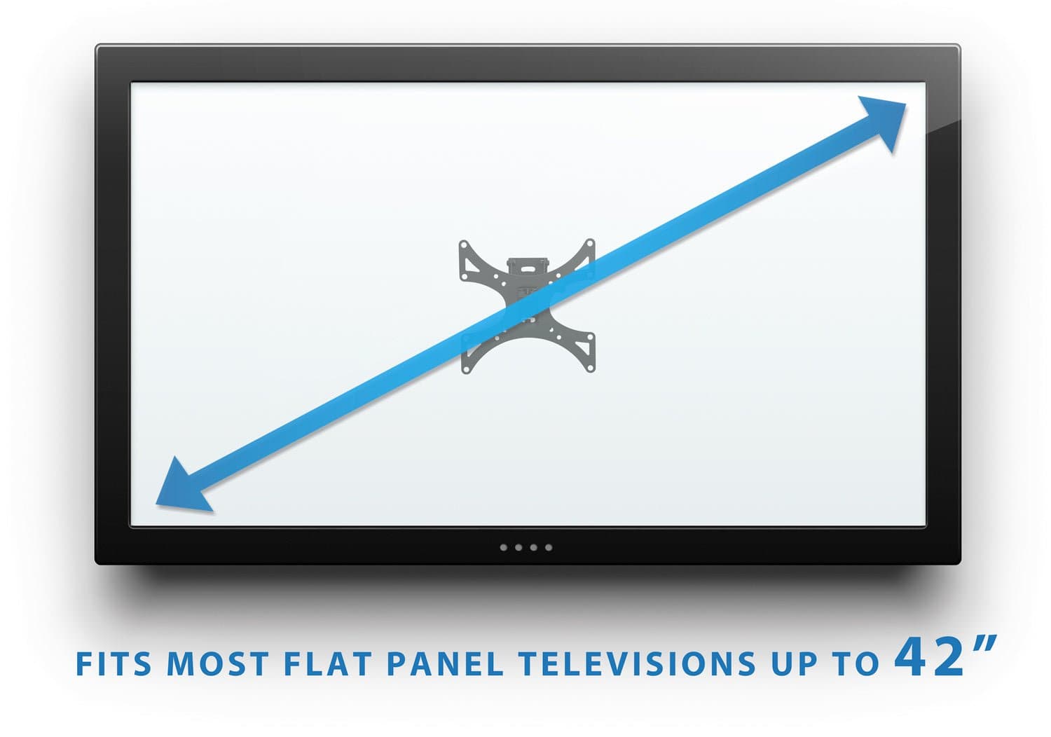 FITS MOST FLAT PANEL TELEVISIONS UP TO 42"