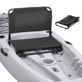 VEVOR - Kayak Seat, 1 Pack 0.8" Raised Height, Foldable Seat with Back Support, Replacement Upgrade for Tamarack, Tahoma, Tioga - Black