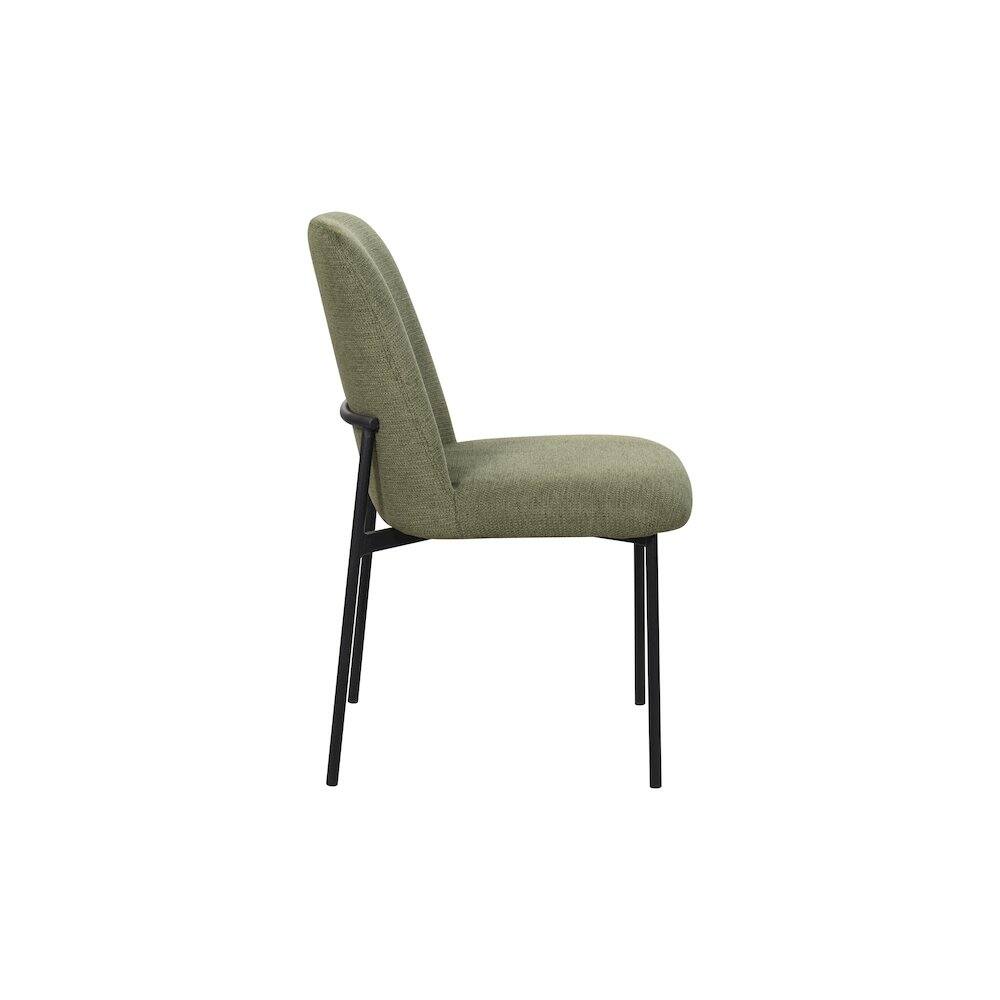 Alt View 2. New Classic Furniture - Erik Metal & Fabric Side Chair (Set of 2), Green - Green.
