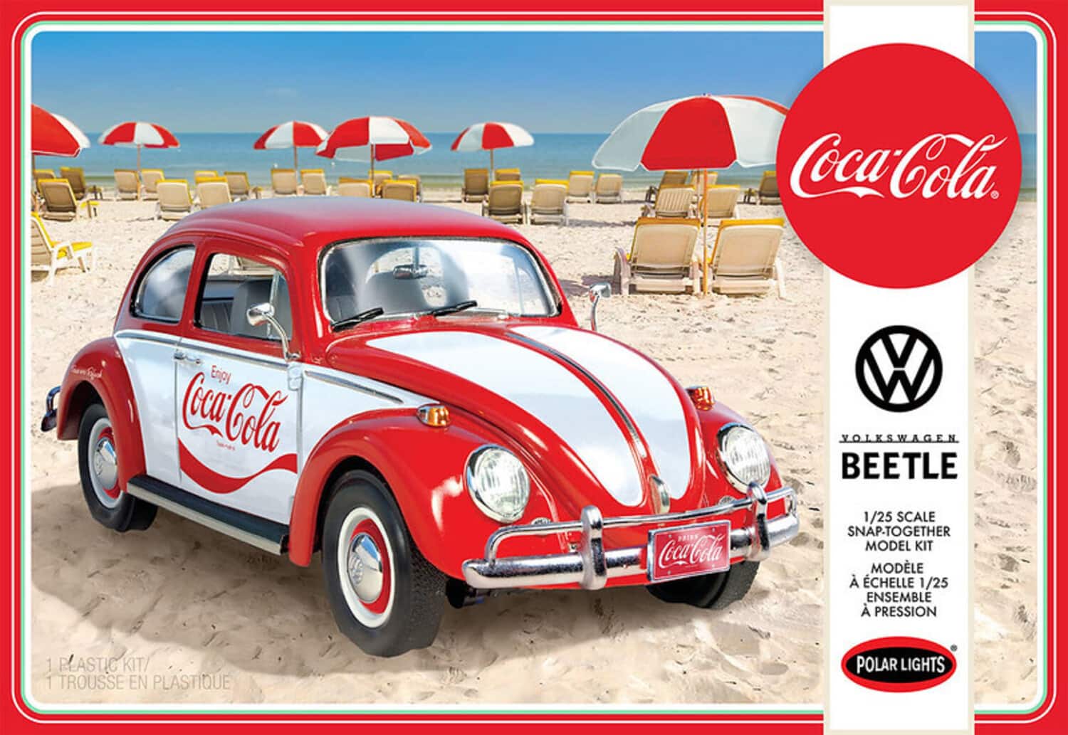 PopMarket - Volkswagen Beetle Snap (CocaCola) 2T Polar Lights Model Kit - COLLECTIBLES - Multicolor