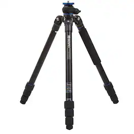 Benro - Go Plus FGP28A 4-Section Al Travel Tripod with Monopod, 65.2" Height