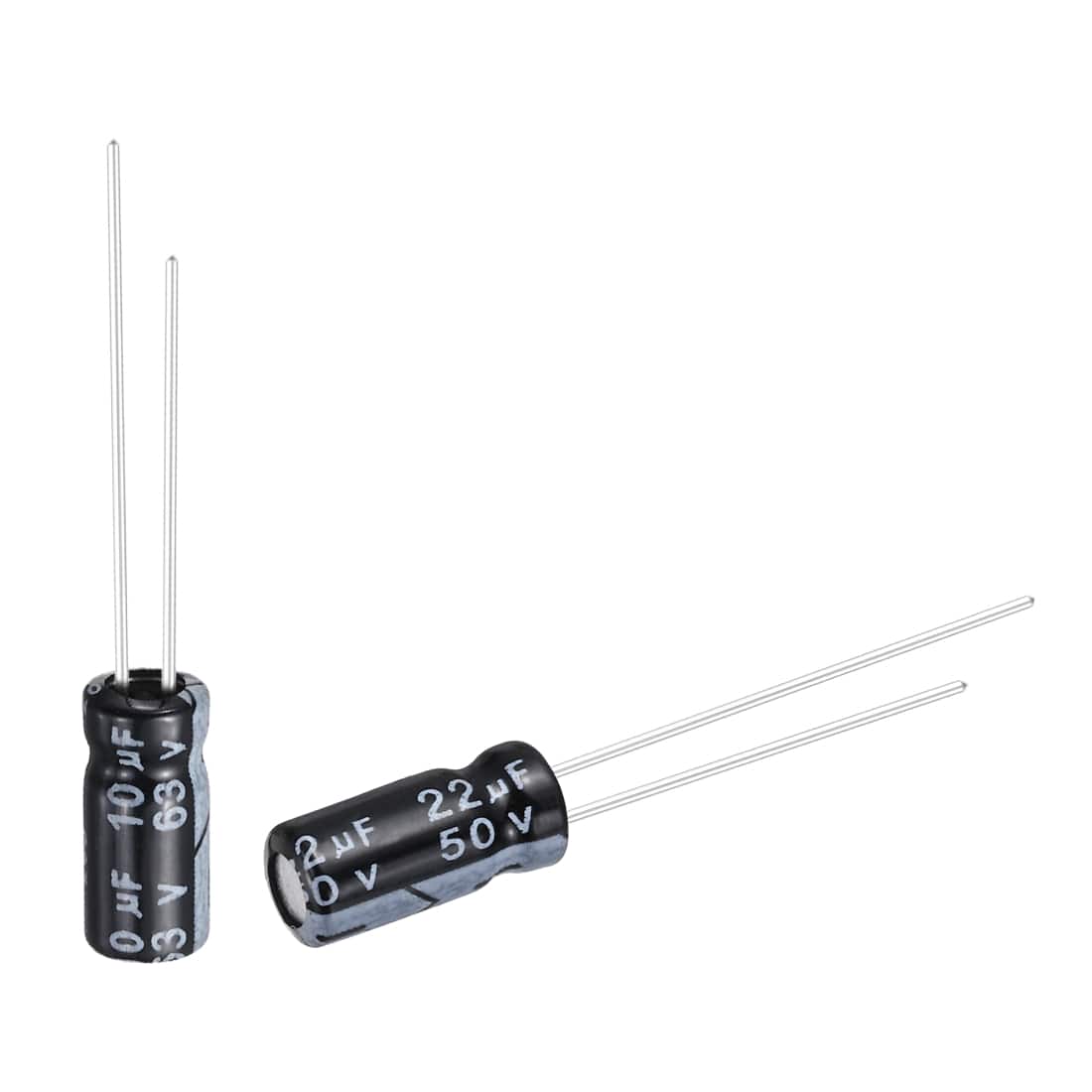 Unique Bargains - 10uF 63V 5x11mm Electrolytic Capacitor, Radial Leads Aluminum, 50pcs, for Power Supplies/Audio/Lighting - Black price history on PriceWatchPro