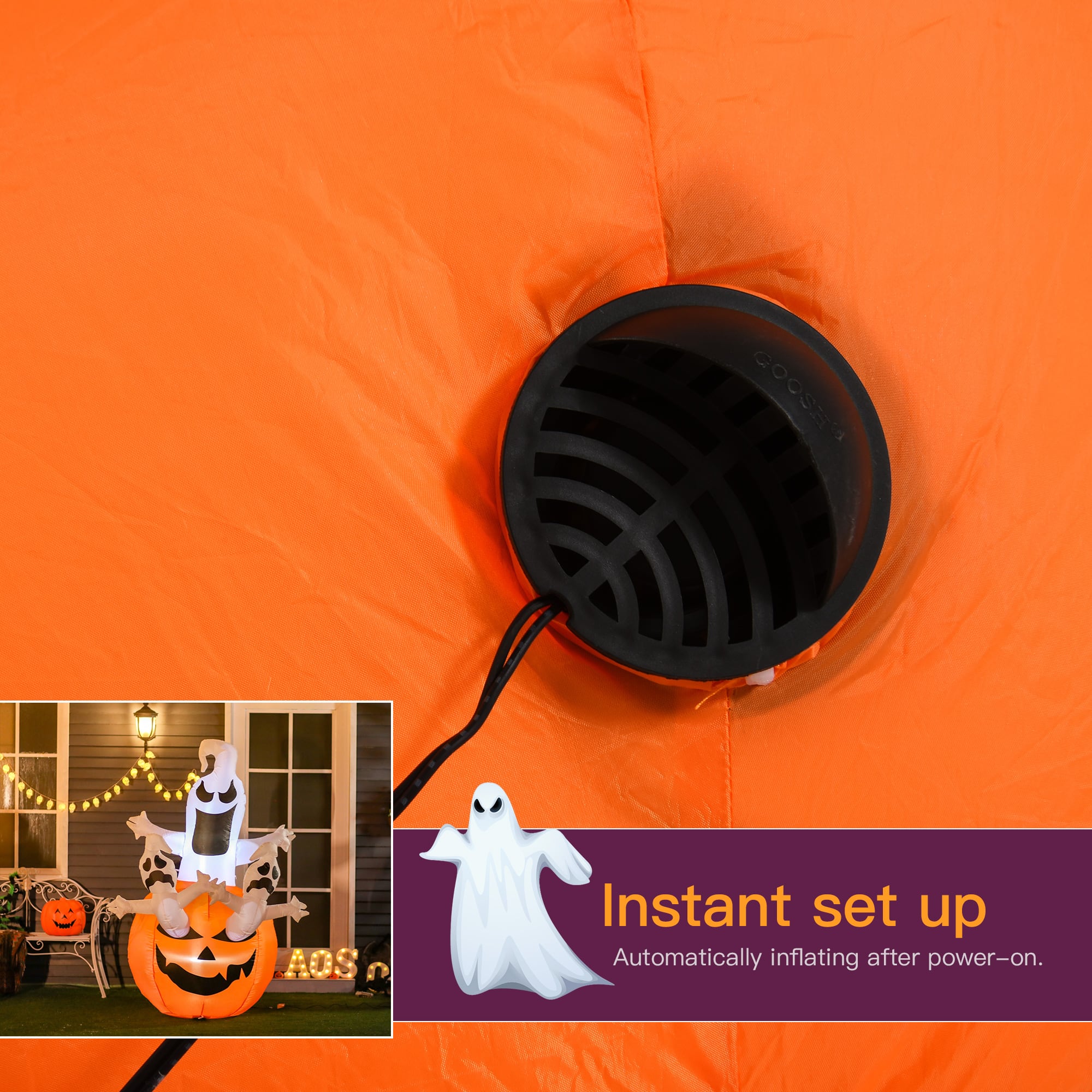 Instant set up  
Automatically inflating after power-on.