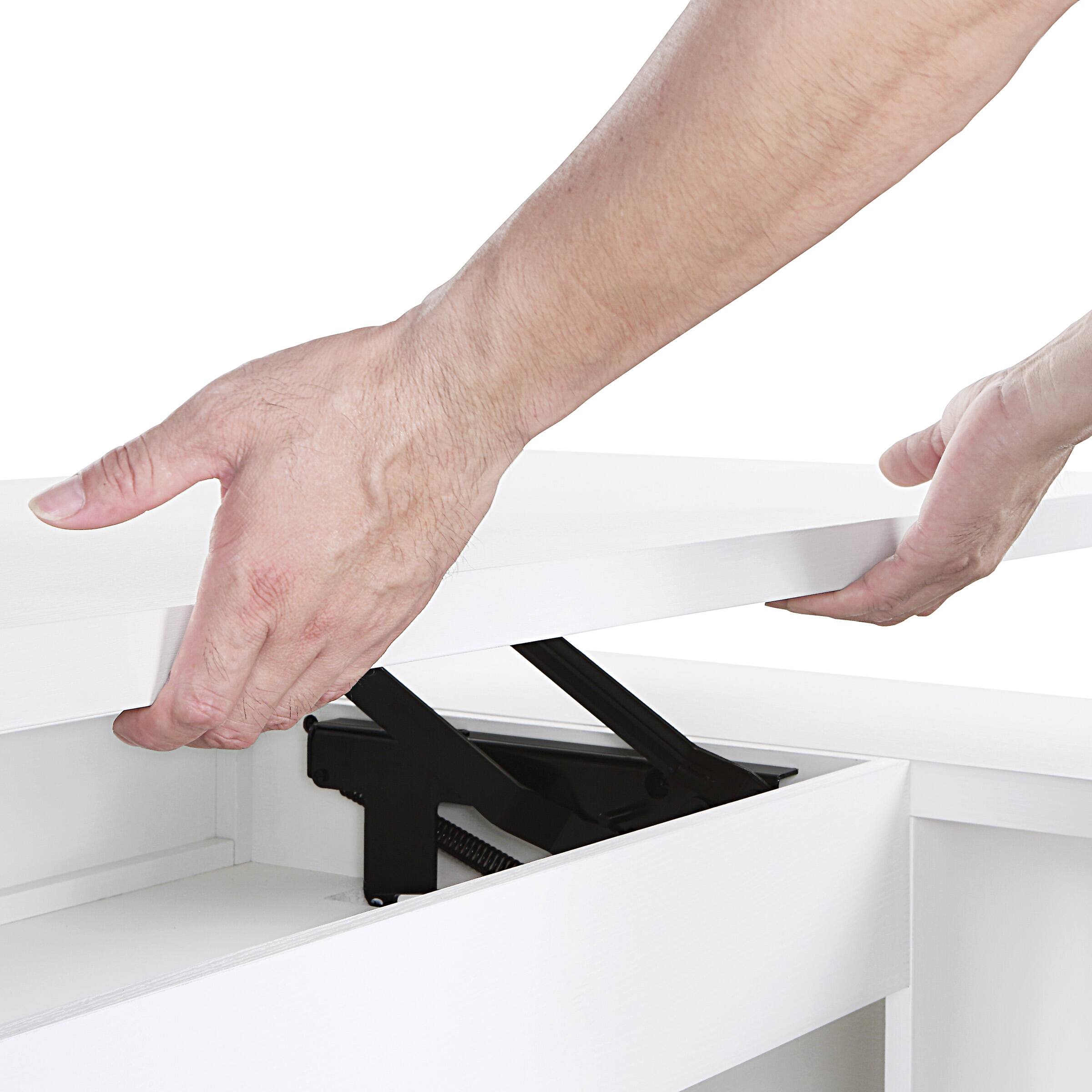 Alt View 17. OSP Home Furnishings - Waverly 47.75" Wide Sit-To-Stand L-Desk - White.