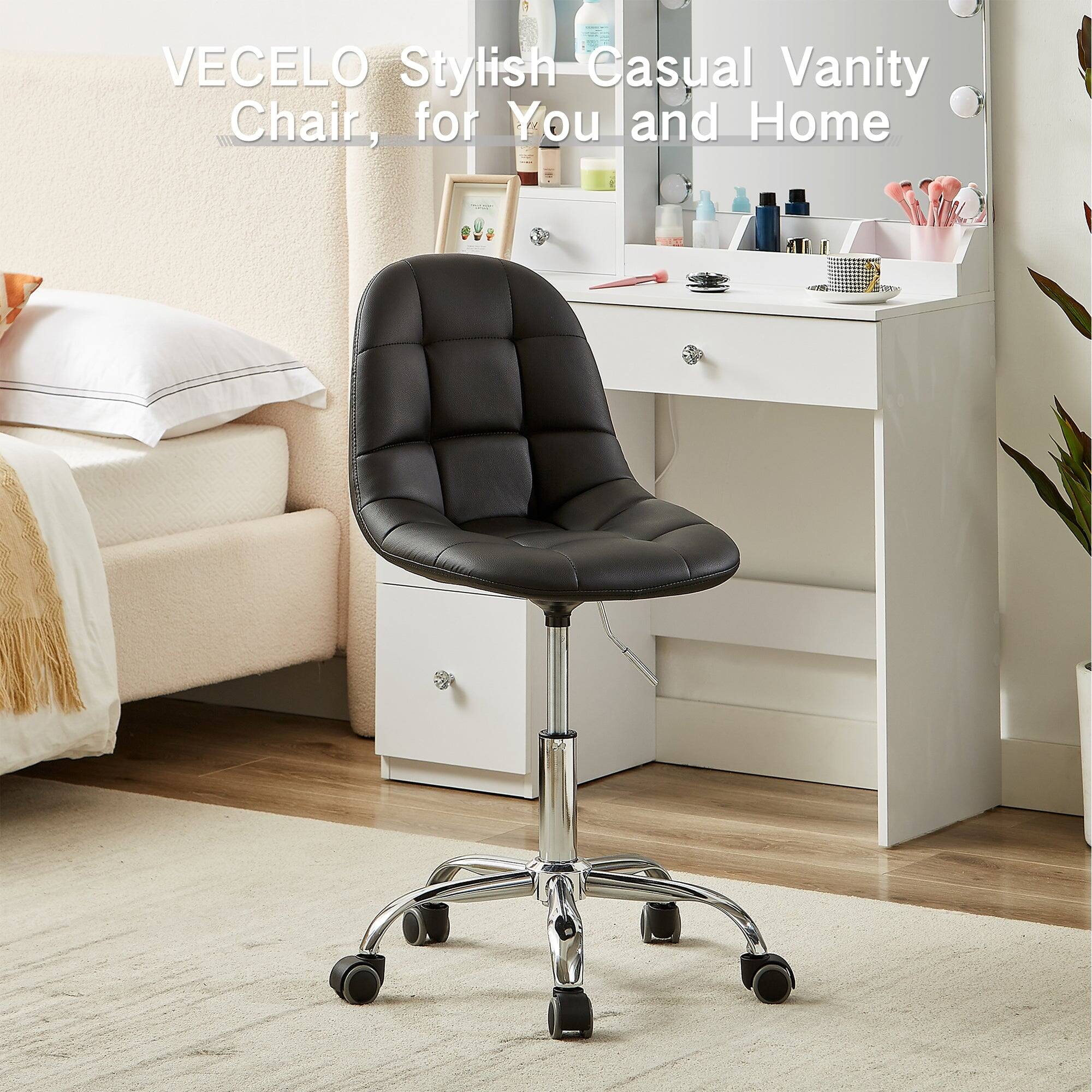 VECELO Stylish Casual Vanity Chair, for You and Home