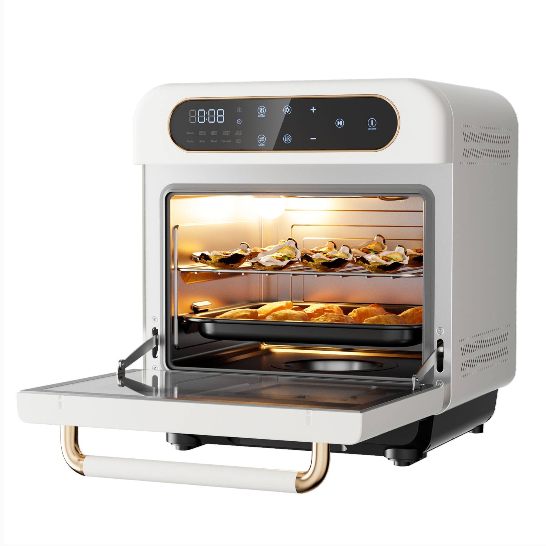 Back. Ciarra - Nosh 8-in-1 Steam Oven - Ivory Mist.