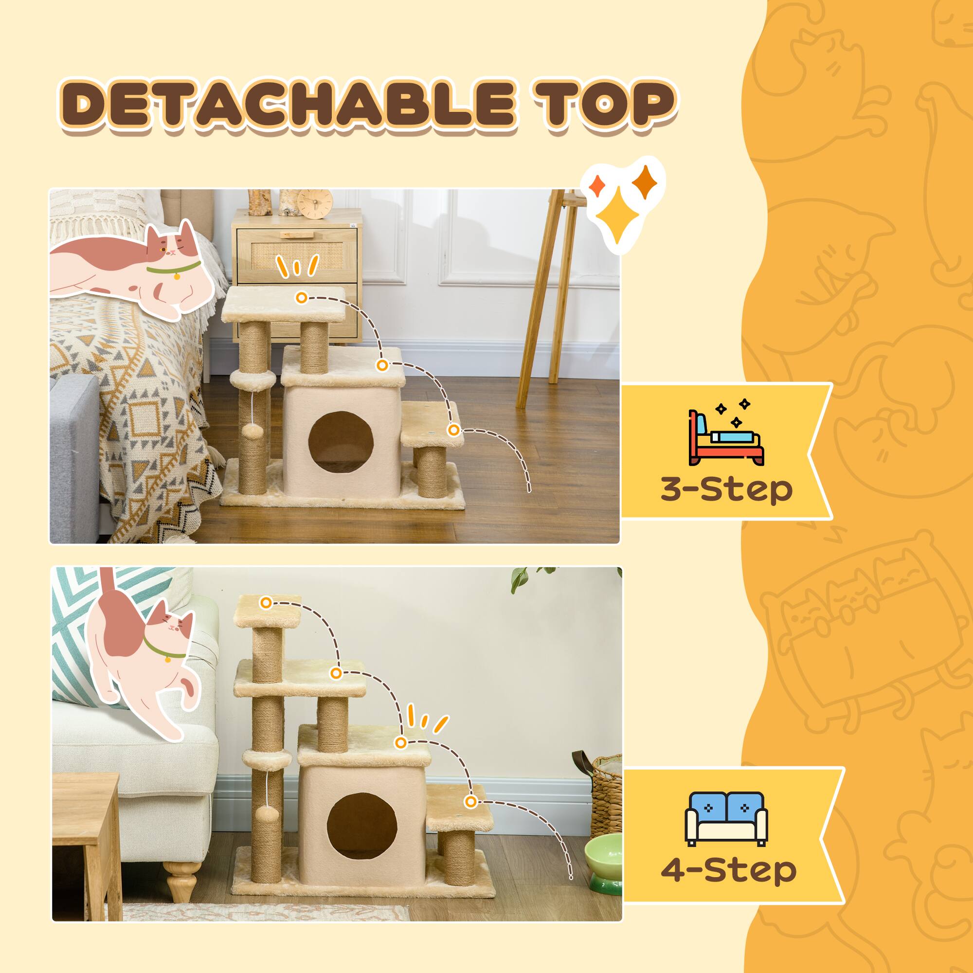 DETACHABLE TOP

3-Step

4-Step