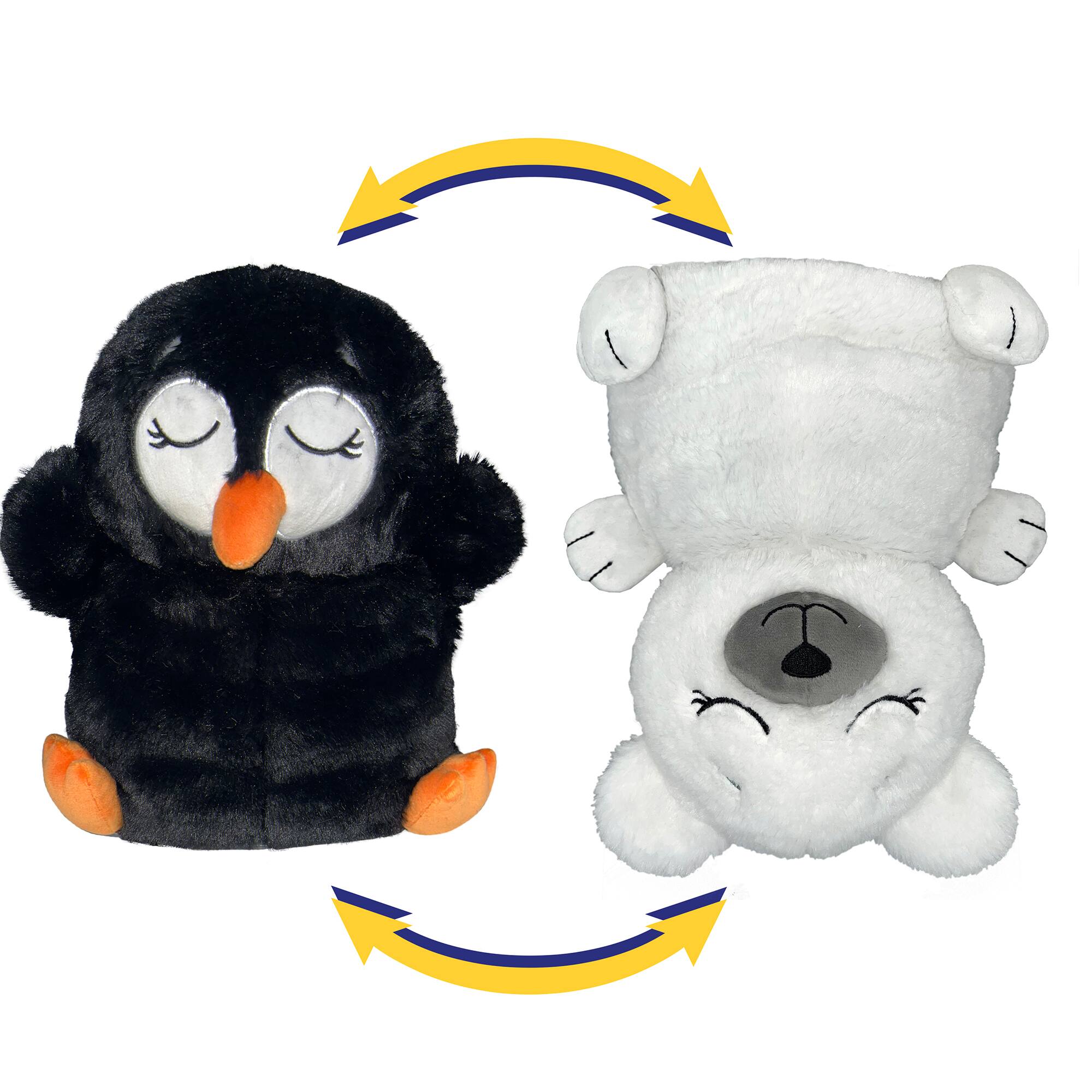 Front. FlipaZoo - FlipaZoo: Upside Down Inside Out - Penguin to Bear - 2-In-1 Animal Plush.