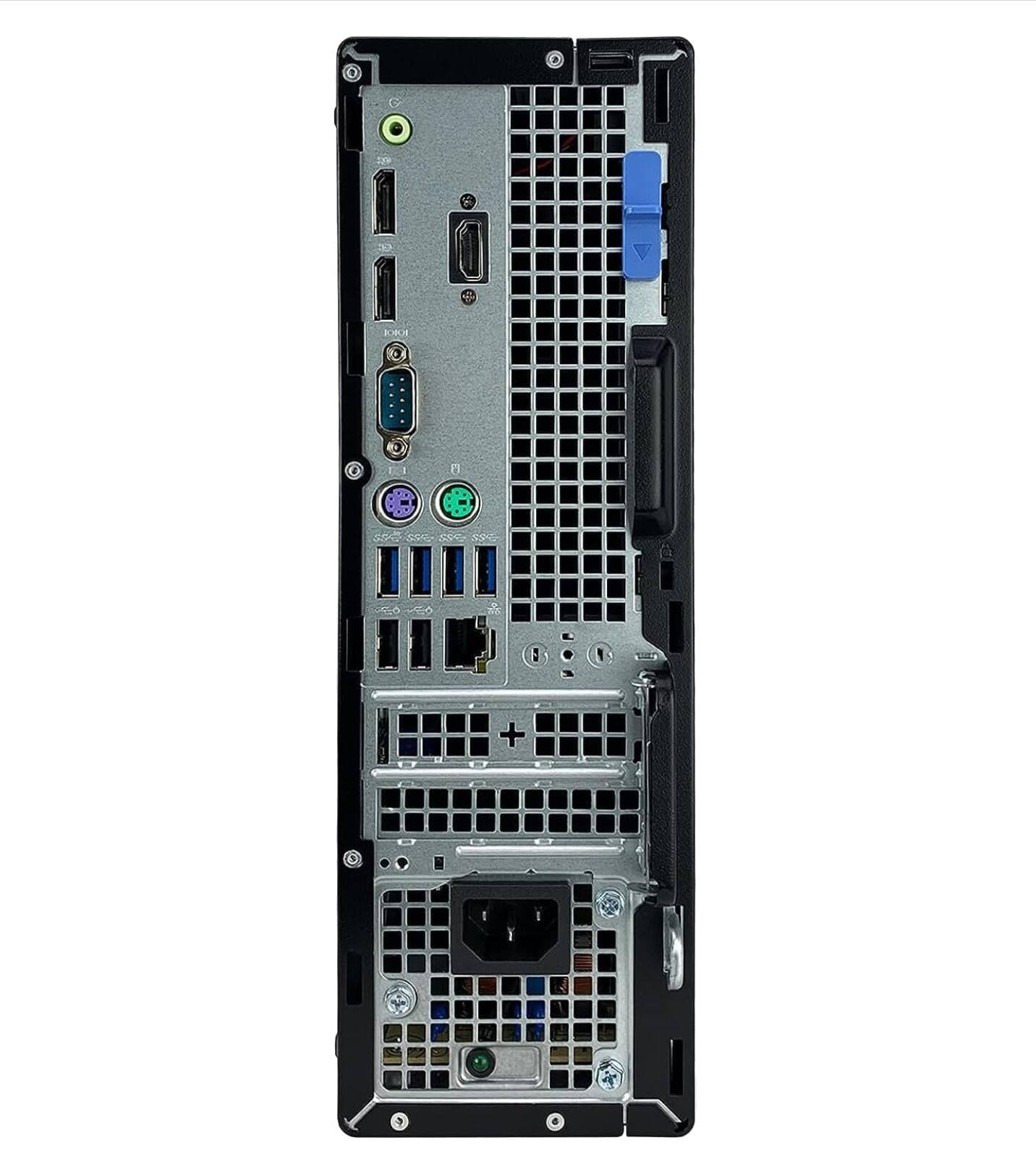 Back. Dell - Optiplex 7080 SFF Desktop Computer Intel i5-10th 16GB RAM, 256GB SSD- Small Form Factor Wired KB & Mouse Windows 11 Pro..