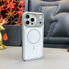 Dteck - Magnetic Case for Apple iPhone 17 Pro Max, Premium Hybrid Matte Slim Shockproof Protective Cover, Wireless Charging - White