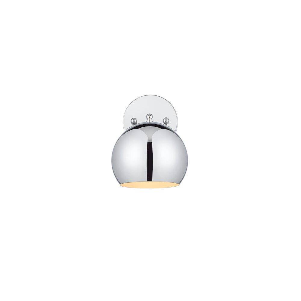 Left. Living District - Othello 6 Inch Wall Sconce in Chrome - Chrome.