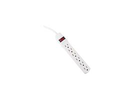 Innovera - Six-Outlet Power Strip, 6-Foot Cord, 1-15/16 x 10-3/16 x 1-3/16 - Ivory