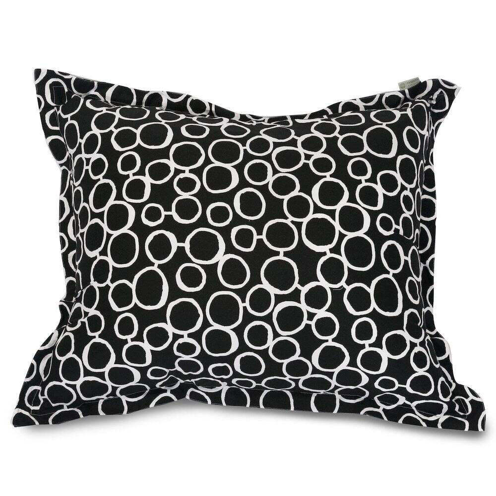 Front. Majestic Home - Floor Pillow Fusion Black - Black.