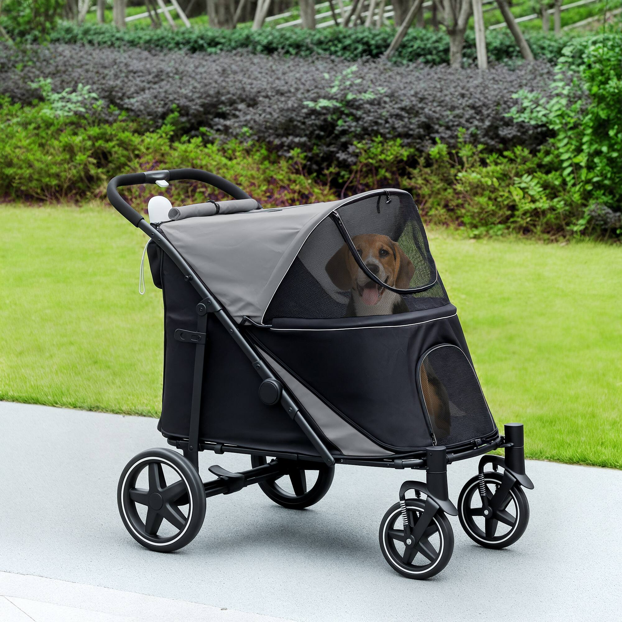 Alt View 1. Pawhut - Stroller for Large Medium Small Dogs up to 66 Lbs. 23.5" in Body Length.