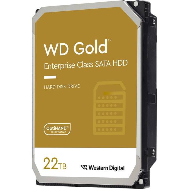 Western Digital - WD Gold WD221KRYZ 22 TB Hard Drive - 3.5" Internal - SATA (SATA/600) - Conventional Magnetic Recording (CMR) Method