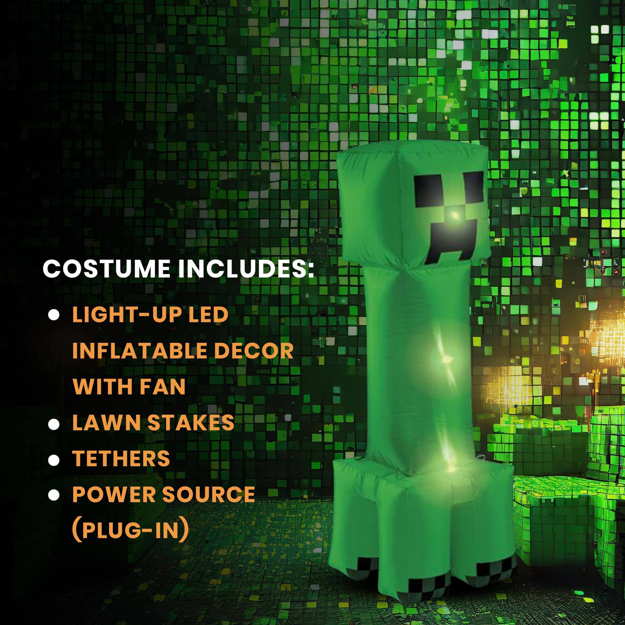 COSTUME INCLUDES:

- LIGHT-UP LED
- INFLATABLE DECOR
- WITH FAN
- LAWN STAKES
- TETHERS
- POWER SOURCE (PLUG-IN)