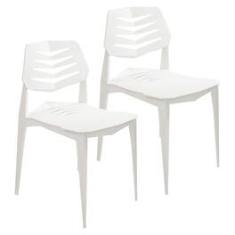 Sunnydaze - Matisse Polypropylene Outdoor Dining Chair - Set of 2 - White