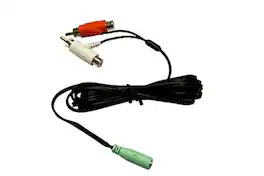 3.5MM Female RCA Y Splitter Cable For Turtle Beach Headphones By Mars Devices - Black