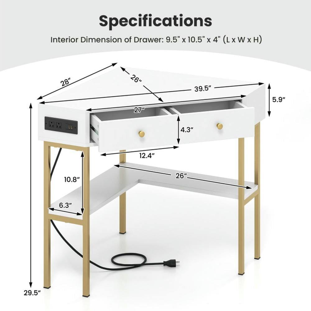 Specifications  
Interior Dimension of Drawer: 9.5" x 10.5" x 4" (L x W x H)  
Overall Dimensions: 28" x 26" x 27"  
Height: 39.5"  
Drawer Height: 5.9"  
Drawer Depth: 4.3"  
Shelf Height: 12.4"  
Shelf Width: 26"  
Shelf Depth: 10.8"  
Leg Height: 6.3"  
Overall Height: 29.5"