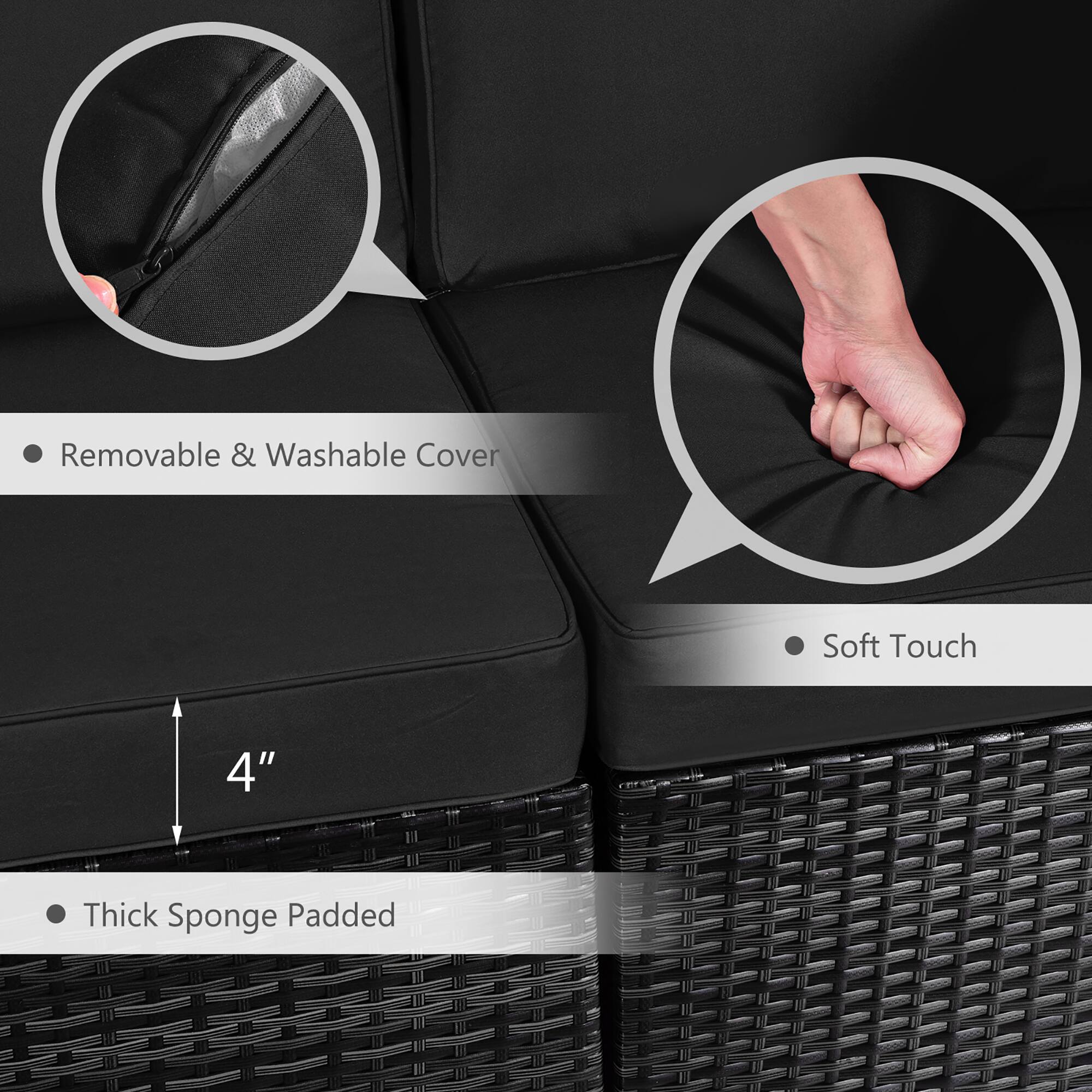 - Removable & Washable Cover
- Soft Touch
- Thick Sponge Padded (4")