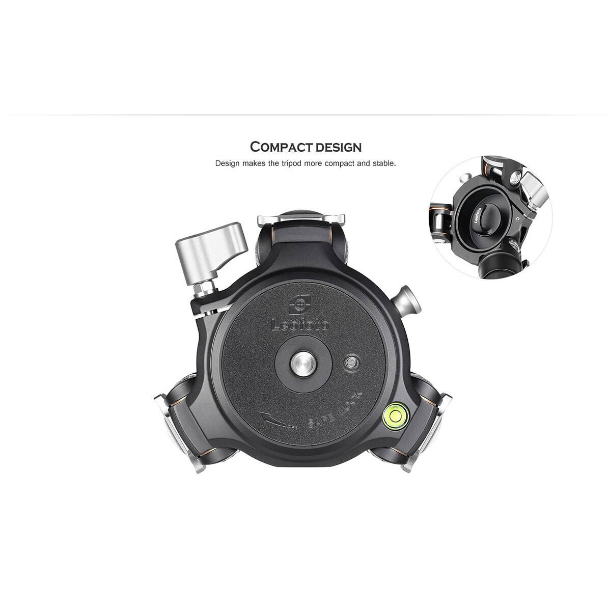 COMPACT DESIGN  
Design makes the tripod more compact and stable.