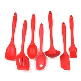 Chef Craft - 7 Piece Premium Silicone Kitchen Tool and Utensil Set - Red