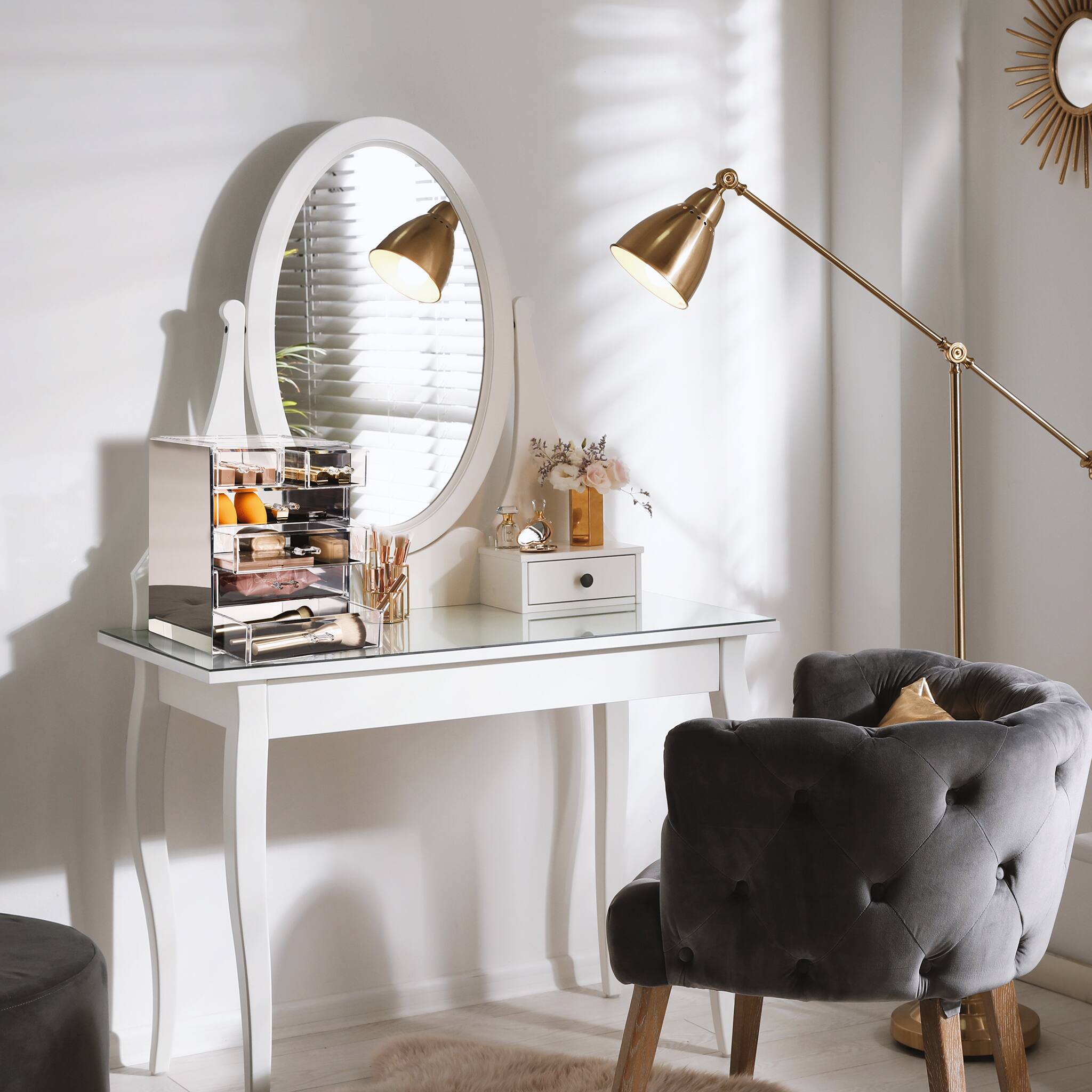 Alt View 3. Sorbus - Sorbus Acrylic Makeup Organizer - Organization and Storage Case for Cosmetics Make Up & Jewelry - Big Clear - Clear.