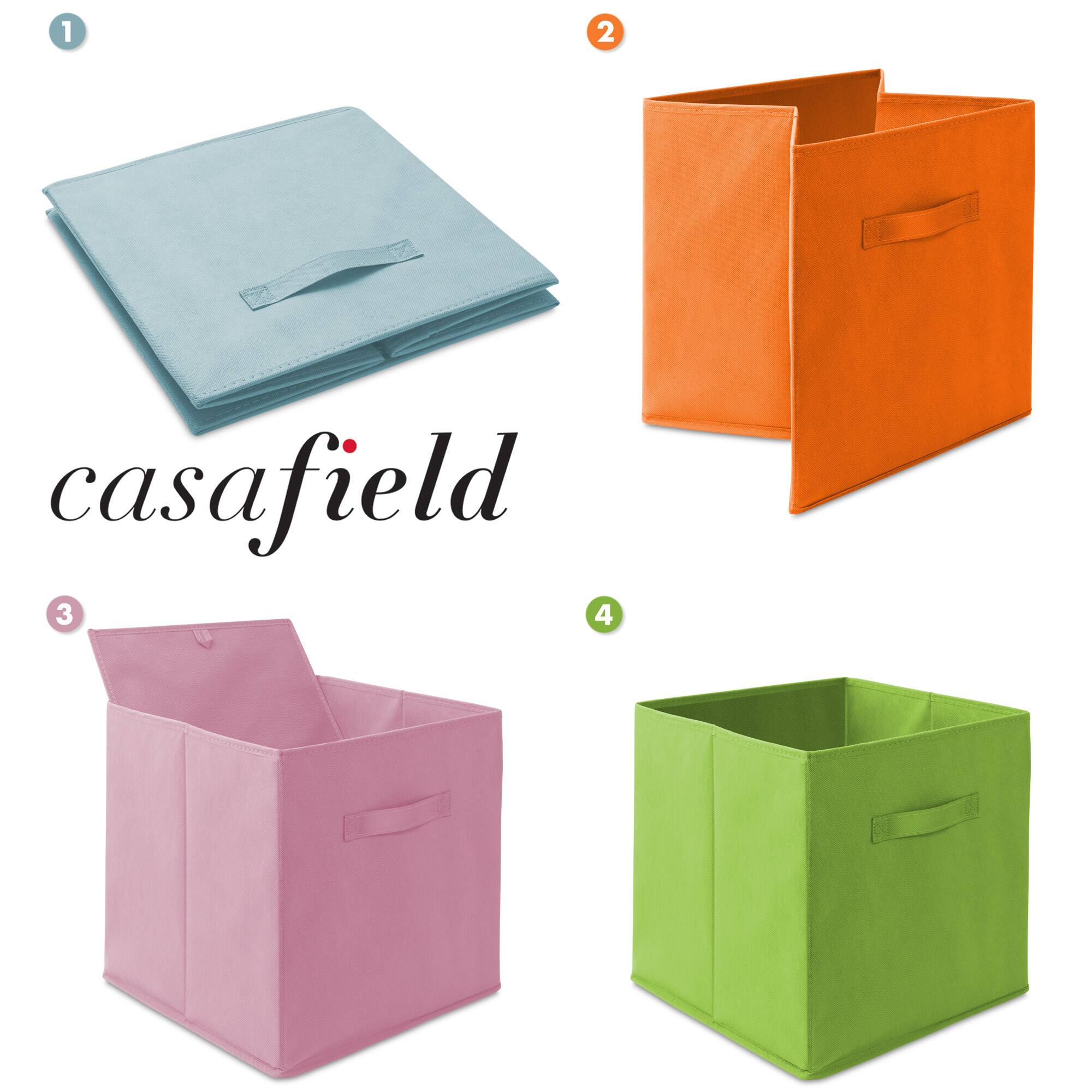 Alt View 5. Casafield - (Set of 12) Collapsible Fabric Cubes - Storage Bins.