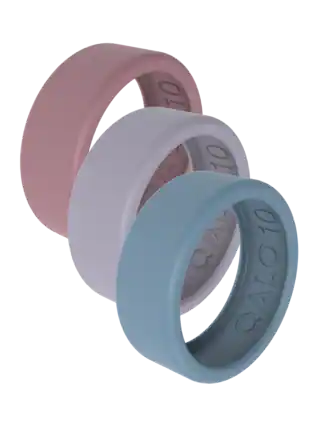 Front. QALO - Unisex QRNT SLIM 3pk Dusty Dream Covers Size 12 - Dusty Dream.