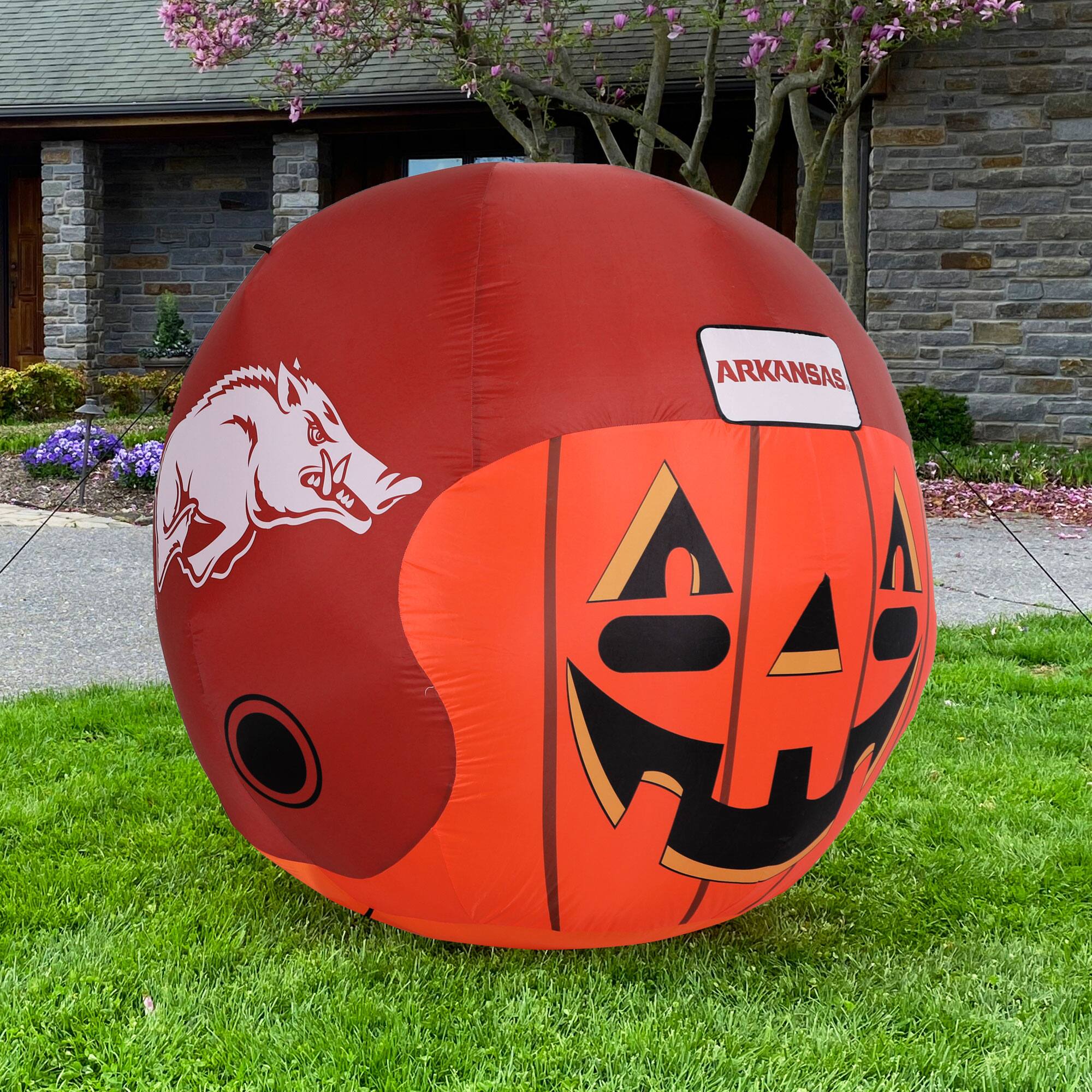 Alt View 1. Sporticulture - Arkansas Razorbacks Jack-O-Helmet Inflatable - Multicolor.