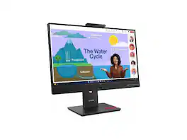Lenovo - ThinkVision T24D-4v 24" Full HD Monitor - 1920x1080 - 120Hz - USB-C, HDMI, DP, USB Hub - Black